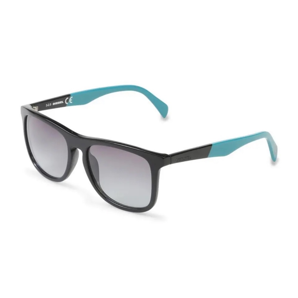 Diesel Sunglasses DL 0162 Black Frame Teal Accent